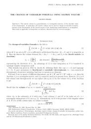 The Change of Variables Formula using Matrix Volume - Benisrael.net