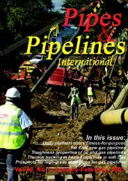 New Title - Pipes & Pipelines International Magazine