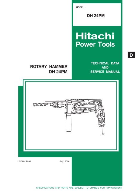 ROTARY HAMMER Model DH 24PM - Hitachi