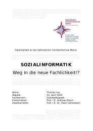 SOZIALINFORMATIK Weg in die neue Fachlichkeit!?