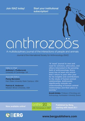 Anthrozoös - International Society for Anthrozoology