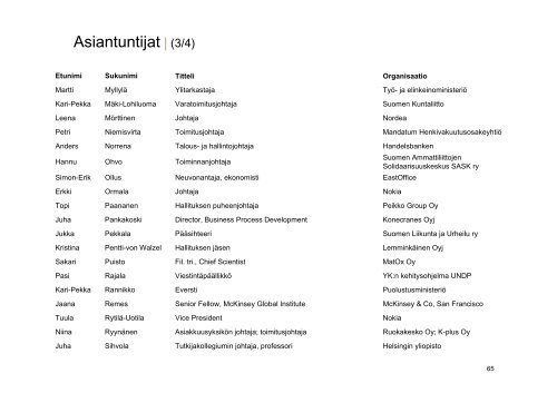 EVAn Globaalit Skenaariot: Tulevaisuuden pelikentÃ¤t, EVA raportti ...