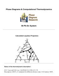 Bi-Pb-Sn Phase Diagram & Computational Thermodynamics - MatDL