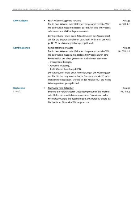 EEWärmeG 2011 + EnEV - ENEV-Online.de