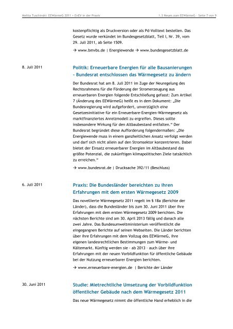 EEWärmeG 2011 + EnEV - ENEV-Online.de