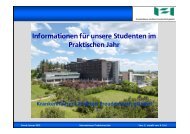 Informationen für unsere Studenten im Praktischen Jahr