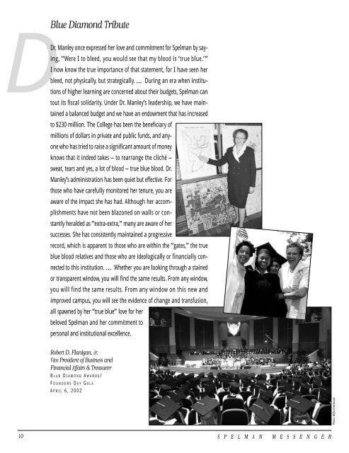 Summer/Fall 2002 (Vol. 116 No. 1) (PDF) - Spelman College: Home