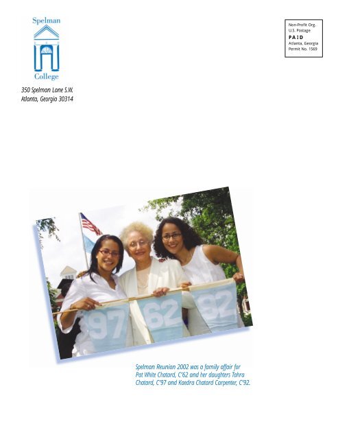 Summer/Fall 2002 (Vol. 116 No. 1) (PDF) - Spelman College: Home