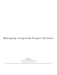 Managing Integrated Project Delivery - CMAA