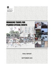 managing travel for planned special events - FHWA Operations ...
