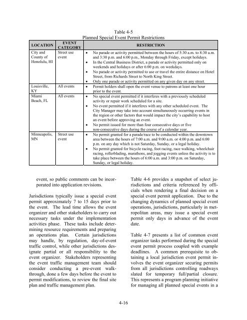 managing travel for planned special events - FHWA Operations ...