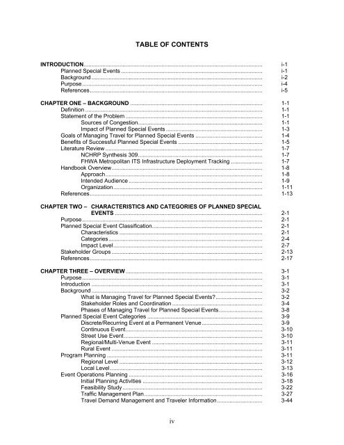 managing travel for planned special events - FHWA Operations ...