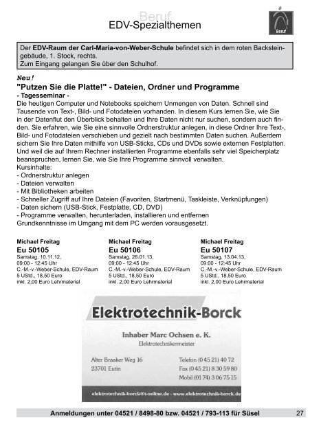 Die Druckerei in Eutin - Volkshochschule Eutin