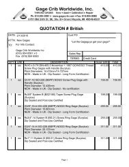 QUOTATION # British - Ring & Plug Thread Gages