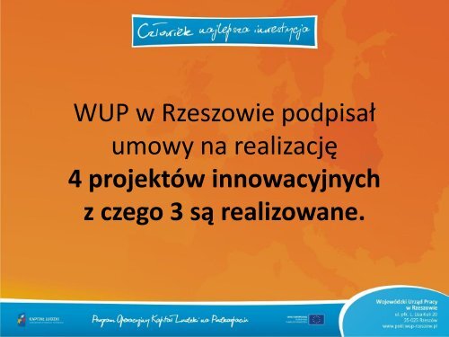 Cel projektu - wup rzeszow.pl - WojewÃ³dzki UrzÄd Pracy w Rzeszowie