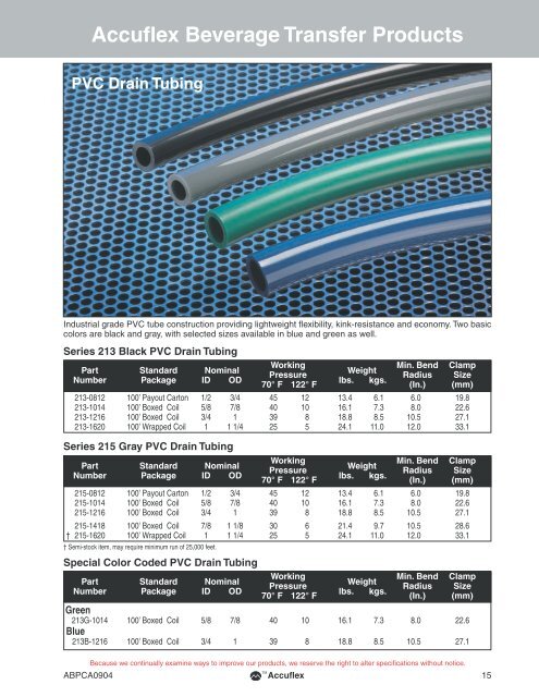 Accuflex Beverage Transfer Products