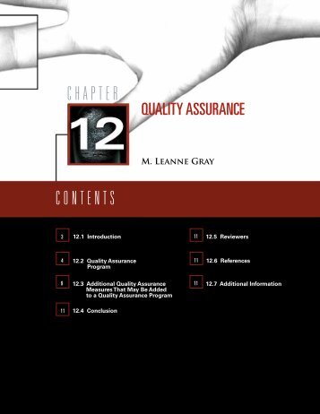 Chapter 12 - Quality Assurance - Imprimus Forensic Services