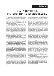 LA INJUSTICIA, PECADO DE LA DEMOCRACIA