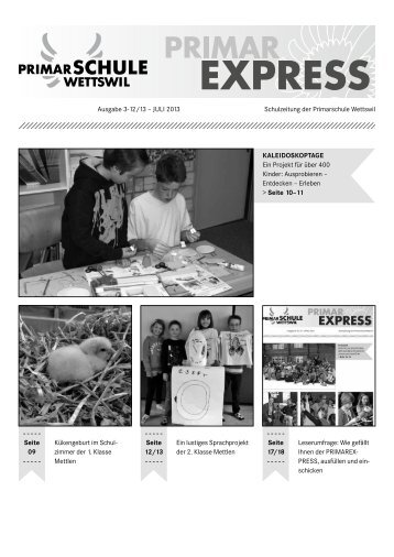Primarexpress Juli 2013 [PDF, 3.00 MB] - Primarschule
