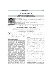 Visual Outcome and Profile of Patients with Ocular Trauma in a ...