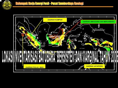 Hasil-hasil Inventarisasi Batubara Bersistem dan Marginal Tahun