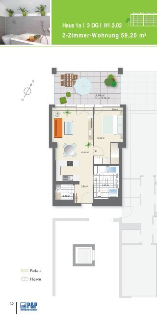 3-Zimmer-Wohnung 104,50 m² Haus 1a - Lifestyle Wohneigentum