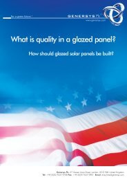 What is quality in a glazed panel? - Genersys