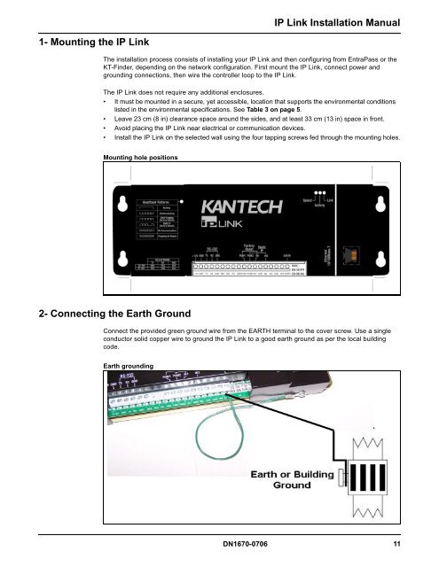 Kantech IP Link Installation Manual - Tyco Security Products