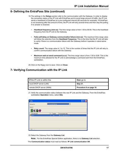 Kantech IP Link Installation Manual - Tyco Security Products