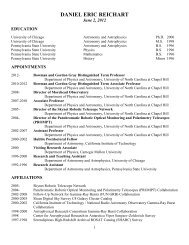 Curriculum Vitae - The Department of Physics and Astronomy