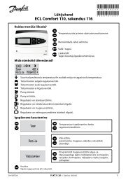 ECL Comfort 110, appl. 116, version 1.06, QG - Danfoss