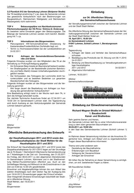 Amtsblatt der Gemeinde Lohmen