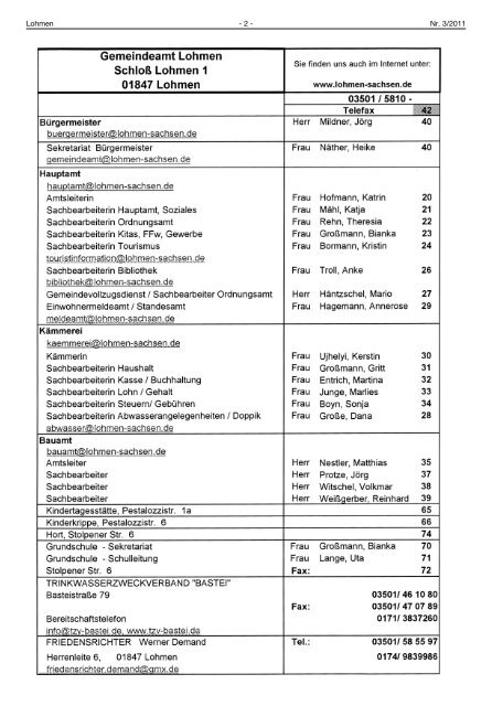 Amtsblatt der Gemeinde Lohmen