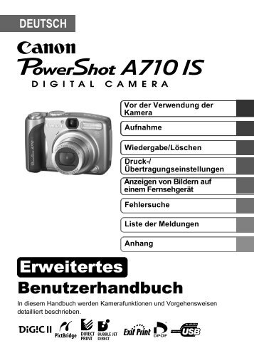 PowerShot A710 IS ... - canon.de