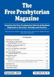 September - the Free Presbyterian church of Scotland