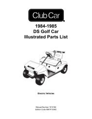 1984-1985 DS Golf Car Illustrated Parts List - Bennett Golf Cars