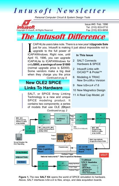 The Intusoft Difference