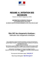 RESUME A L'INTENTION DES DECIDEURS - ipcc-wg3