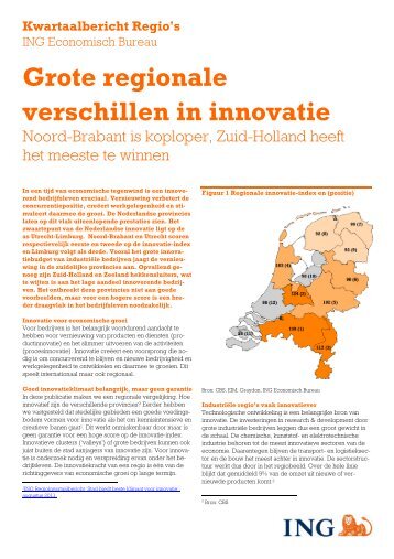 Grote regionale verschillen in innovatie - Ing