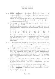 Mathematics (Analysis) Third Paper - solutions 1. (a) a + b + c ... - DCU