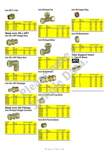 Metric Push-In Fittings (Plastic) Spring Clip - Air controls and ...