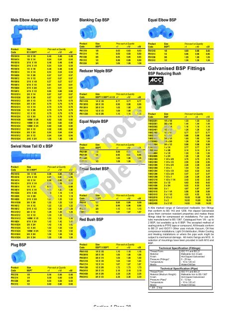 Metric Push-In Fittings (Plastic) Spring Clip - Air controls and ...