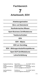 Fachbereich 7: Arbeitswelt, EDV - VHS Kreis Heinsberg