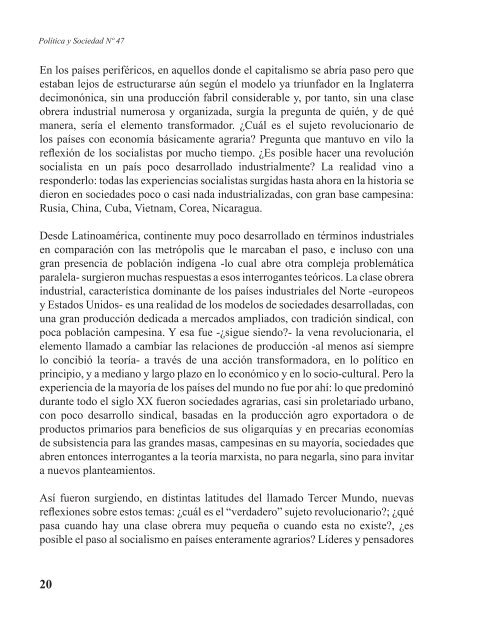 Revista Política y Sociedad Nº 47 - Centro de Documentación ...