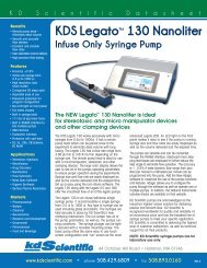 KDS 310 Datasheet v5 - KD Scientific Syringe Pumps