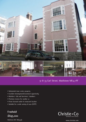 information about 31 & 33 Earl Street - Christie + Co Corporate