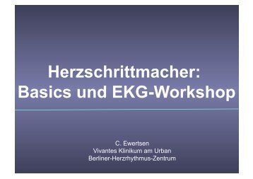 Herzschrittmacher: Basics und EKG-Workshop - Vivantes