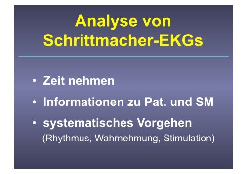 Herzschrittmacher: Basics und EKG-Workshop - Vivantes