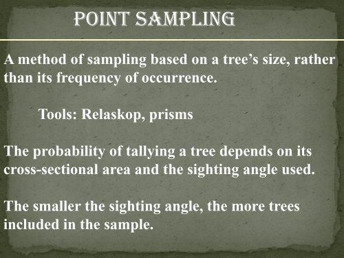 Point sampling