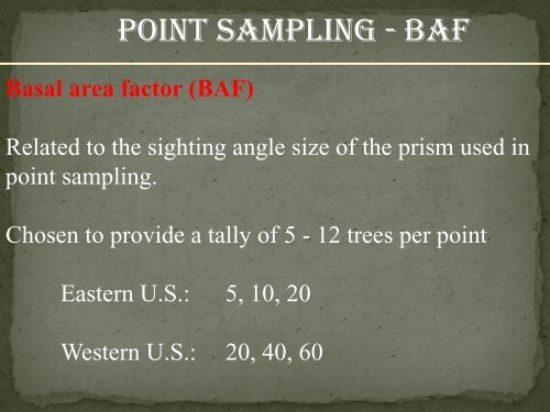 Point sampling